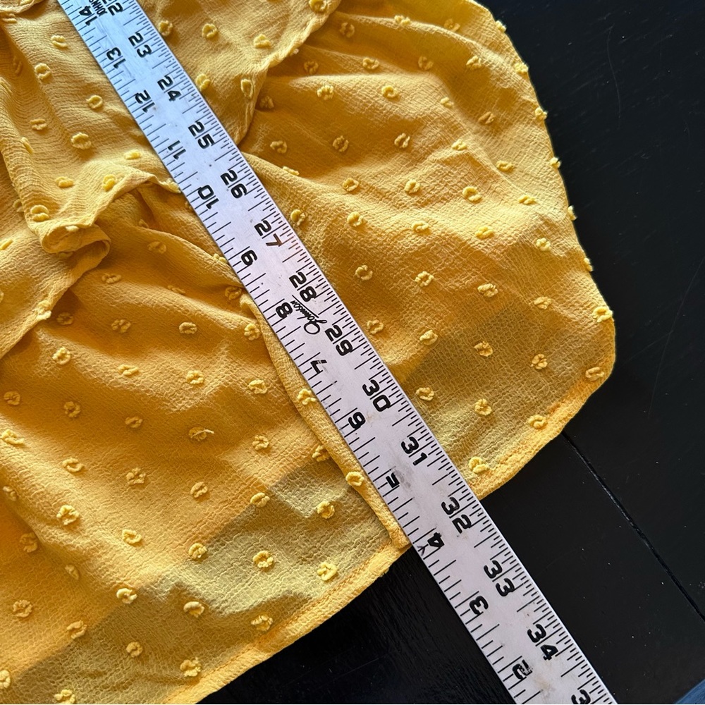 Dotti Size 6 Yellow Ruffle Dress Soft Spring - Picture 2 of 7